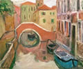 Venezia, 1968, olio su cartone telato, cm 40x50, Napoli, collezione Cilibrizzi